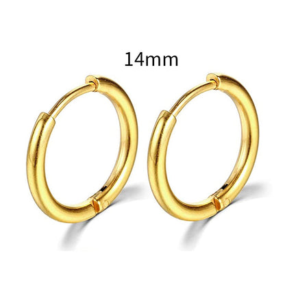 2022 New Simple Stainless Steel Small Hoop Earrings for Women Men Cartilage Ear Piercing Jewelry Pendientes Hombre Mujer