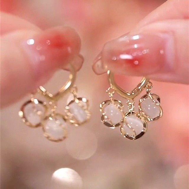 2022 Korean New Simple Temperament Circle Pearl Earrings Fashion Small Versatile Earrings  Jewelry